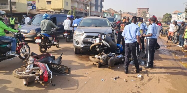 Conakry- Lambanyi: Un accident de circulation fait 6 blessés graves et d&rsquo;autres dans le coma