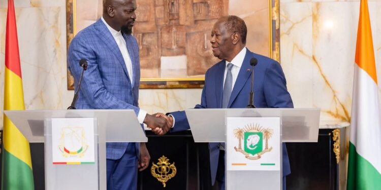 Le Gl. Mamadi Doumbouya en visite officielle en Côte d’Ivoire : renforcement des liens entre Conakry et Abidjan