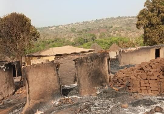 Siguiri : 80 cases et 12 greniers consumés par un incendie à Siguirini.