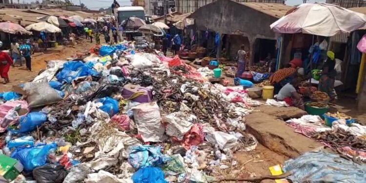Conakry : la cohabitation difficile entre marchandes et ordures.   