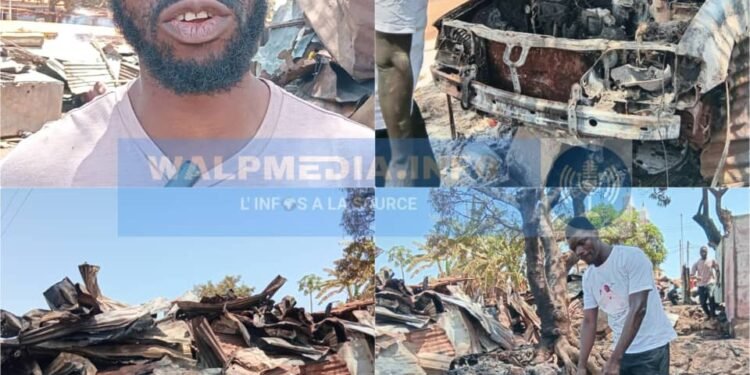 Gbessia : Un incendie ravage plusieurs véhicules et ateliers ce vendredi 1er mai   