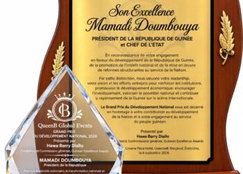 GUINEAN EXCELLENCE AWARDS 2026 : LE PRÉSIDENT MAMADI DOUMBOUYA SACRÉ GRAND PRIX DU DÉVELOPPEMENT NATIONAL AUX ÉTATS-UNIS